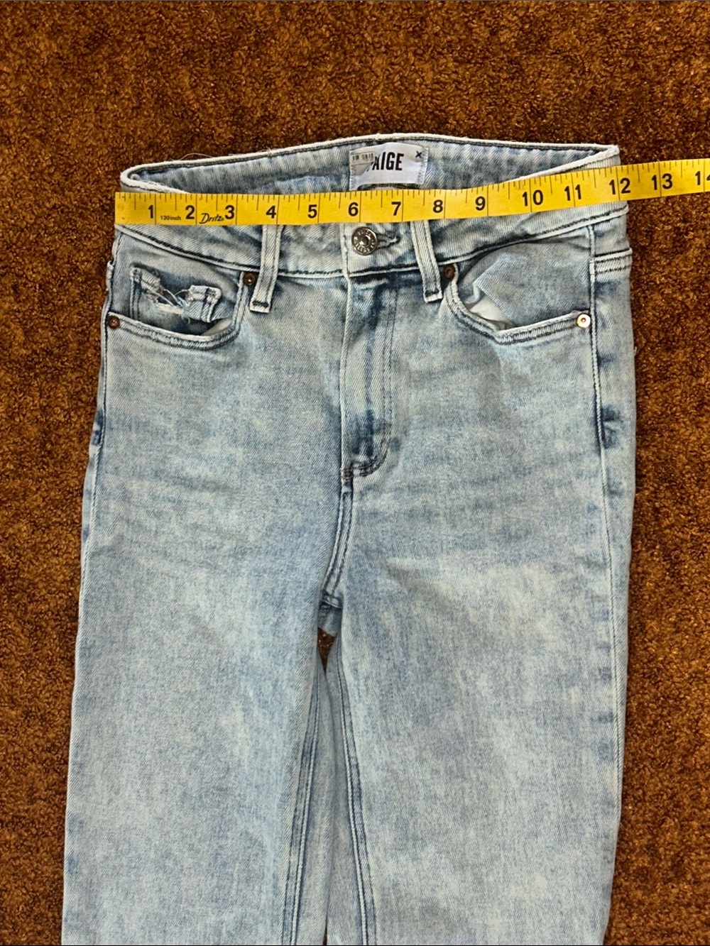 PAIGE Light Wash High-Rise Straight Leg Jeans - Picture 2 of 9